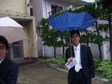 あいにくの小雨